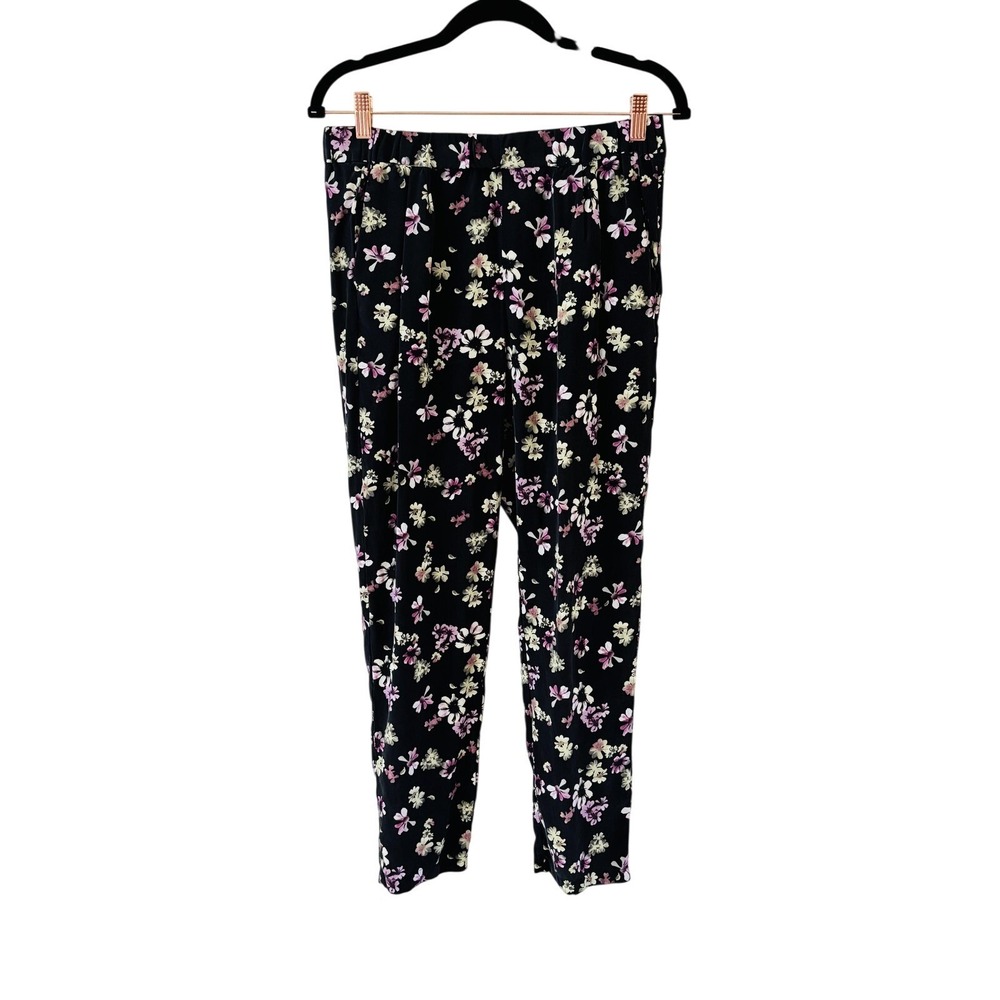 Equipment Femme Silk Pants Womens S Black‎ Floral Quiet Luxury